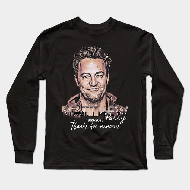 Matthew Perry Remembering 1969-2023 Long Sleeve T-Shirt by jawiqonata